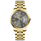 A Timezone brand watch with a stainless steel band and a gold-tone case. Discover timezone watches: elegant branded wrist watches for men in pakistan.