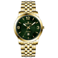 A silver-toned Timezone watch with a gold stainless steel band and casing, featuring a analog-digital display and a date function. Discover timezone watches: elegant branded wrist watches for men in pakistan