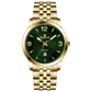 A silver-toned Timezone watch with a gold stainless steel band and casing, featuring a analog-digital display and a date function. Discover timezone watches: elegant branded wrist watches for men in pakistan
