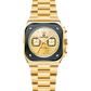 Gold wristwatch with a visible brand logo on a white background - branded wrist watch for men in pakistan