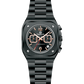 Black watch with a detailed face on a white background - branded wrist watch for men in pakistan
