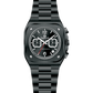 Black watch with digital display on a white background - branded wrist watch for men in pakistan

