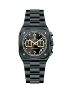 Black watch with a detailed face on a white background - branded wrist watch for men in pakistan