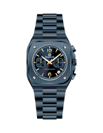 Blue watch with a detailed face on a white background - branded wrist watch for men in pakistan
