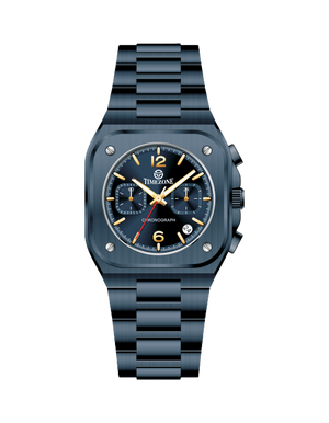 Blue watch with a detailed face on a white background - branded wrist watch for men in pakistan