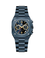 Blue watch with a detailed face on a white background - branded wrist watch for men in pakistan