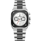 Silver watch with a white face on a white background - branded wrist watch for men in pakistan