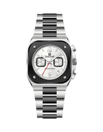 Silver watch with a white face on a white background - branded wrist watch for men in pakistan