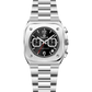 Silver watch with black dial on a white background - branded wrist watch for men in pakistan