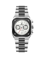 Silver watch with a white face on a white background - branded wrist watch for men in pakistan