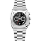 Silver watch with black dial on a white background - branded wrist watch for men in pakistan