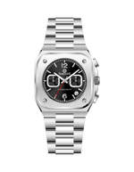 Silver watch with black dial on a white background - branded wrist watch for men in pakistan