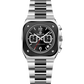 Silver watch with black face on a white background - branded wrist watch for men in pakistan