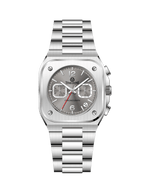 Silver watch with digital and analog display on a white background - branded wrist watch for men in pakistan