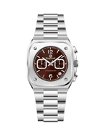 Silver watch with a brown face on a white background - branded wrist watch for men in pakistan
