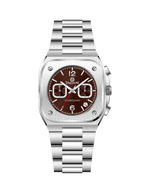Silver watch with a brown face on a white background - branded wrist watch for men in pakistan
